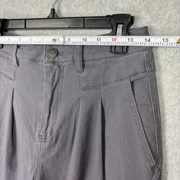 SO Balloon Pleated Pants Junior 9 Lilac Gray Trouser Tapered Baggy High Rise 80s - Picture 6 of 13